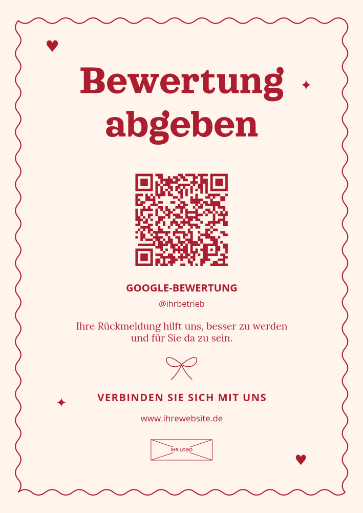 Bewertungen — Kirschroter Wellenrand A6 — A6